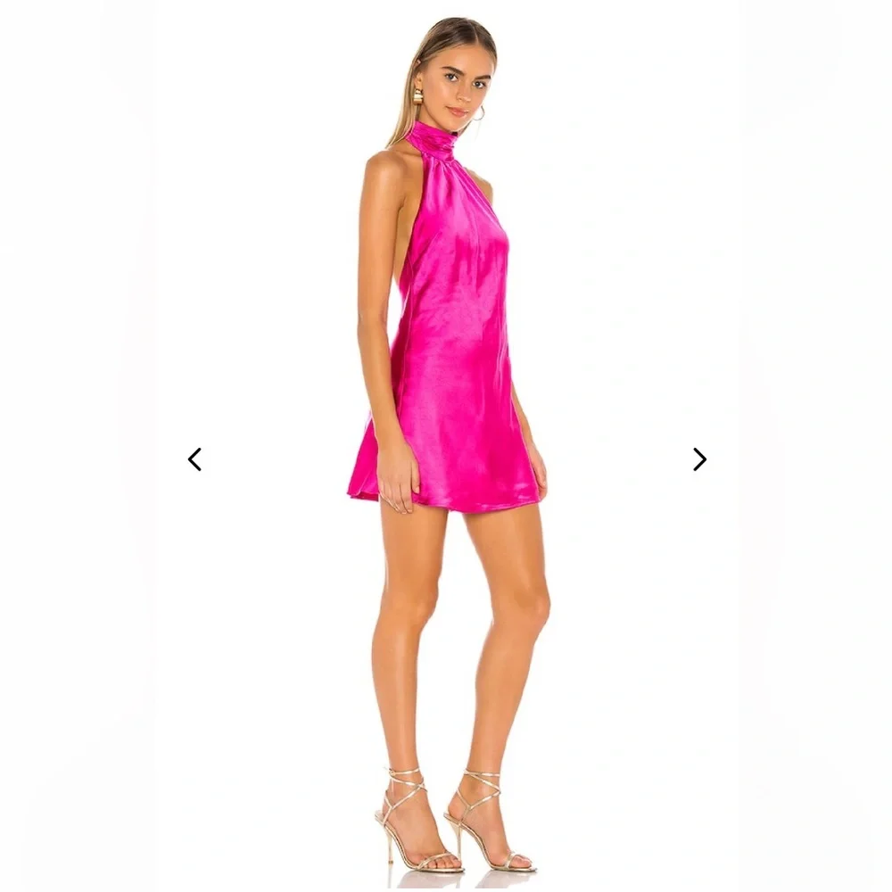 Lovers & Friends Hayes Mini Dress Hot Pink Sz M - Picture 2 of 8